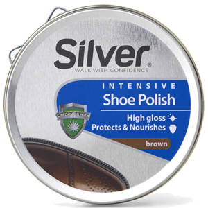 Silver Intensive Brown Shoe Polish, 50 ml
